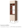 Torre Quente Para Forno E Microondas MDF 70X237 cm Kali 166851 Carvalho TOQ Off White Nicioli