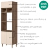 Torre Quente Para Forno E Microondas MDF 70X237 cm Kali 166851 Carvalho TOQ Off White Nicioli