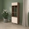 Torre Quente Para Forno E Microondas MDF 70X237 cm Kali 166851 Carvalho TOQ Off White Nicioli