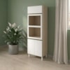 Torre Quente Para Forno E Microondas MDF 72X221 cm Kali 168661 Bianco TOQ Branco Nicioli