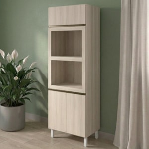 Torre Quente Para Forno E Microondas MDF 72X221 cm Kali 168661 Bianco TOQ Nicioli