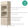 Torre Quente Para Forno E Microondas MDF 72X221 cm Kali 168661 Bianco TOQ Nicioli