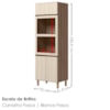 Torre Quente Para Forno E Microondas MDF 72X221 cm Kali 168661 Carvalho TOQ Bianco Nicioli