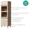 Torre Quente Para Forno E Microondas MDF 72X221 cm Kali 168661 Carvalho TOQ Bianco Nicioli