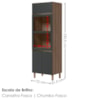 Torre Quente Para Forno E Microondas MDF 72X221 cm Kali 168661 Carvalho TOQ Chumbo Nicioli