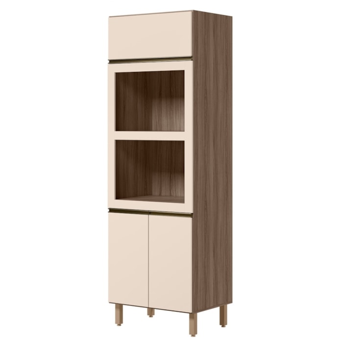Torre Quente Para Forno E Microondas MDF 72X221 cm Kali 168661 Carvalho TOQ Off White Nicioli