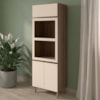 Torre Quente Para Forno E Microondas MDF 72X221 cm Kali 168661 Carvalho TOQ Off White Nicioli