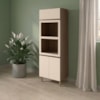 Torre Quente Para Forno E Microondas MDF 72X221 cm Kali 168661 Carvalho TOQ Off White Nicioli